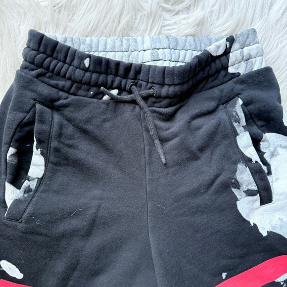 Off-White Liquid Spots Shorts Pullon Sweat Gym Workout Streetwear Athletic Rare - Picture 3 of 10
